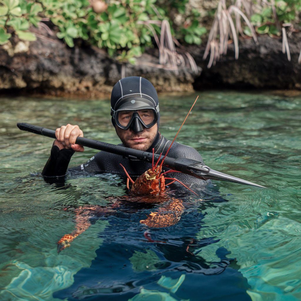 Spearfishing for lobster