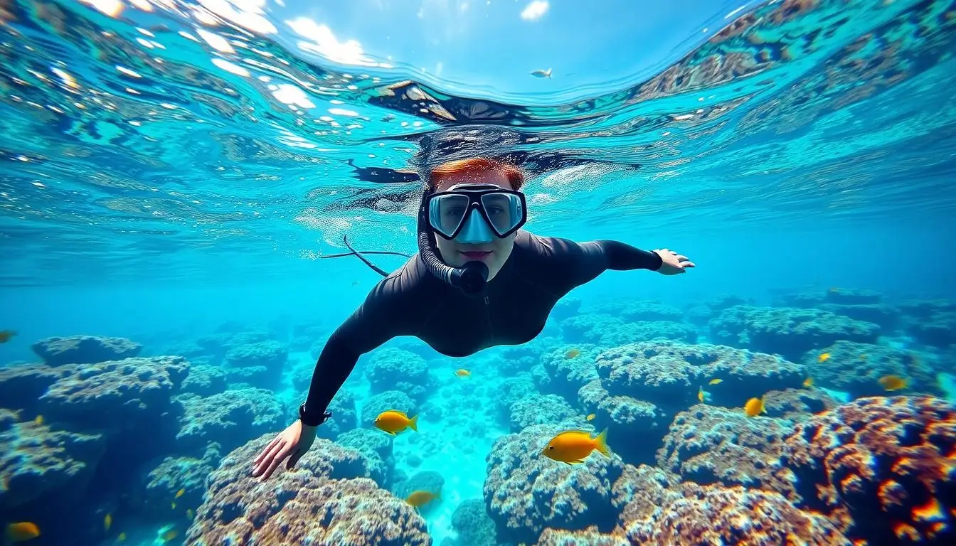 snorkeling in bora bora